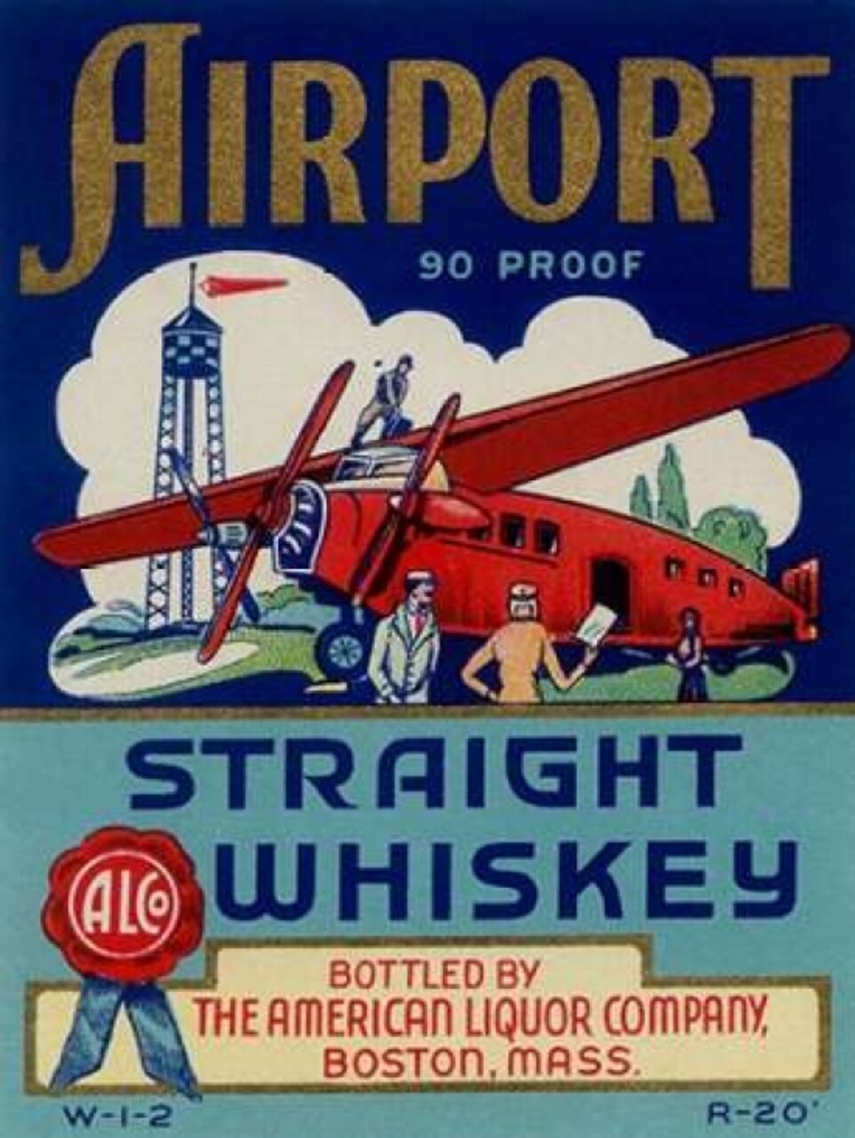 Airport Straight Whiskey Poster Print by Vintage Booze Labels - Item # VARPDX376162